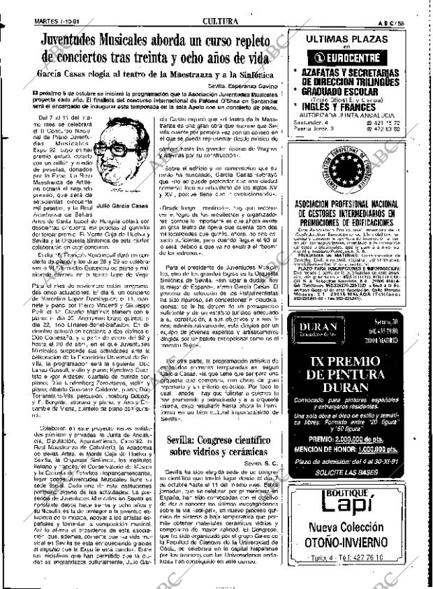 ABC SEVILLA 01-10-1991 página 55