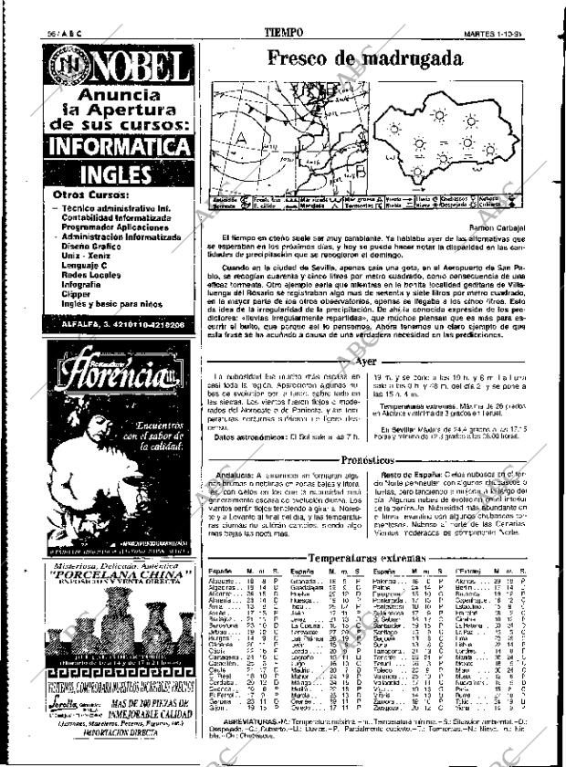 ABC SEVILLA 01-10-1991 página 56