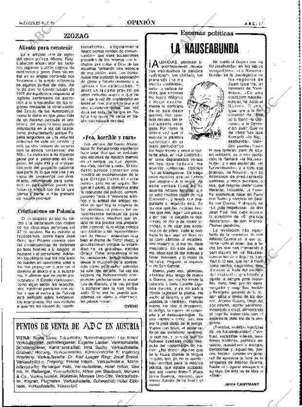 ABC MADRID 09-10-1991 página 17