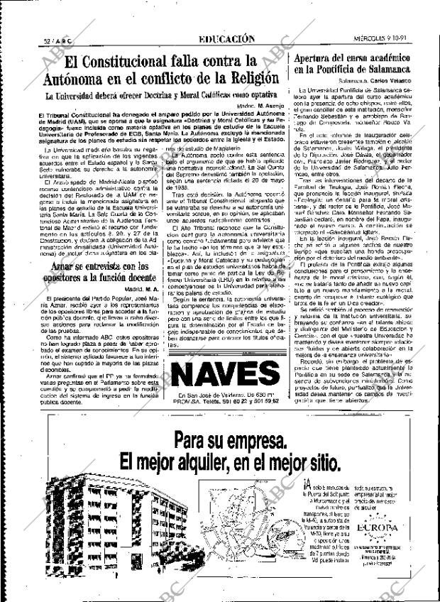 ABC MADRID 09-10-1991 página 52