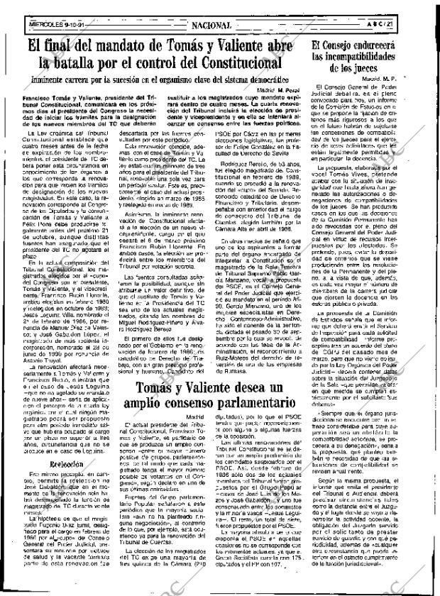 ABC SEVILLA 09-10-1991 página 21