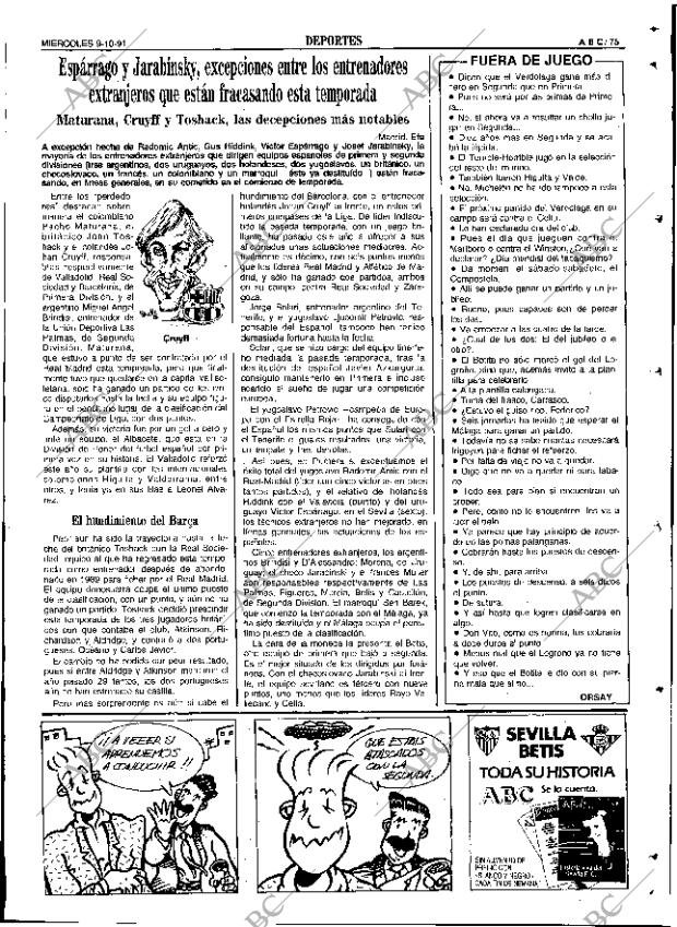 ABC SEVILLA 09-10-1991 página 75