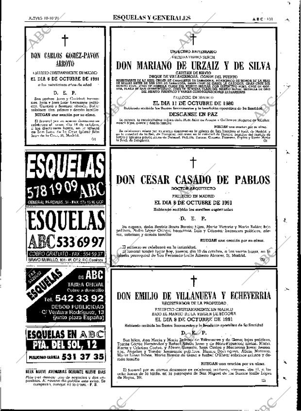 ABC MADRID 10-10-1991 página 101