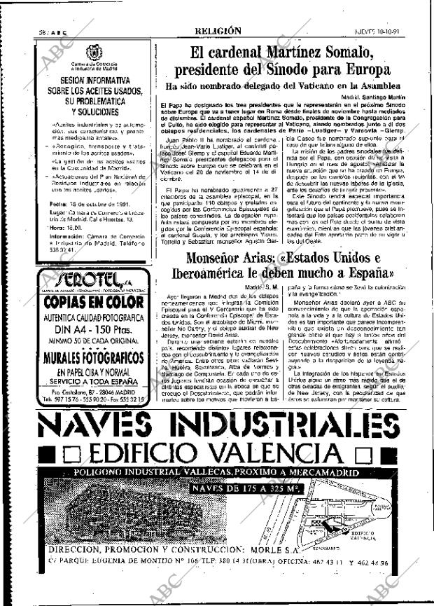 ABC MADRID 10-10-1991 página 58