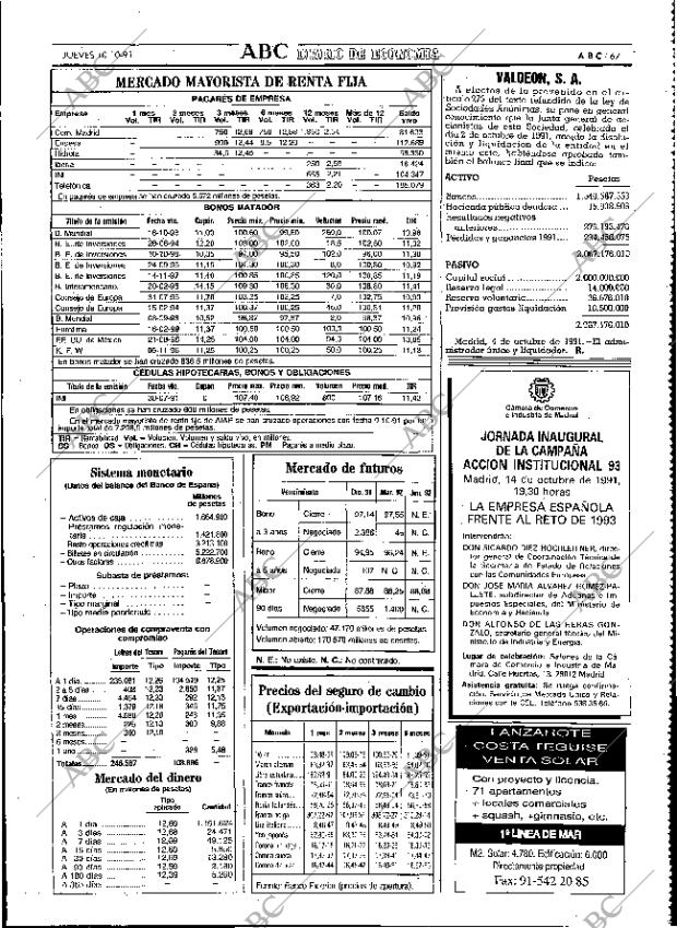 ABC MADRID 10-10-1991 página 67