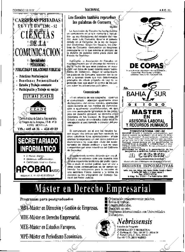 ABC SEVILLA 13-10-1991 página 33