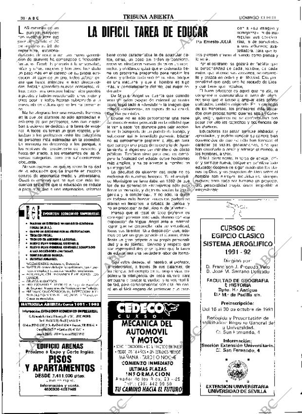 ABC SEVILLA 13-10-1991 página 38