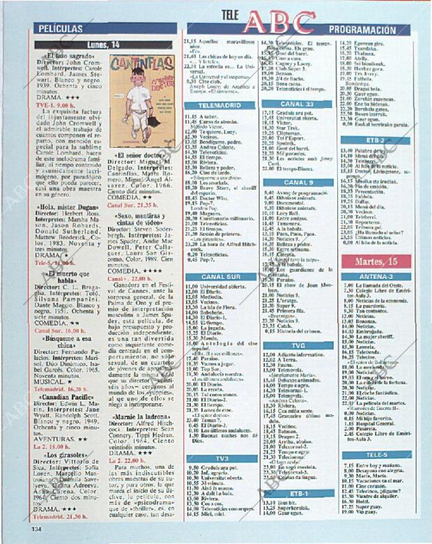 BLANCO Y NEGRO MADRID 13-10-1991 página 134