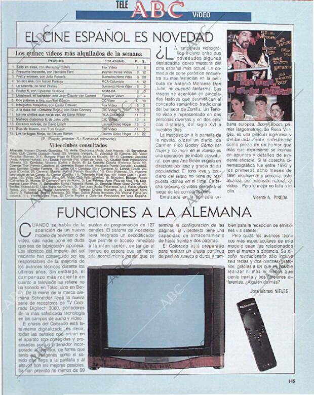 BLANCO Y NEGRO MADRID 13-10-1991 página 145