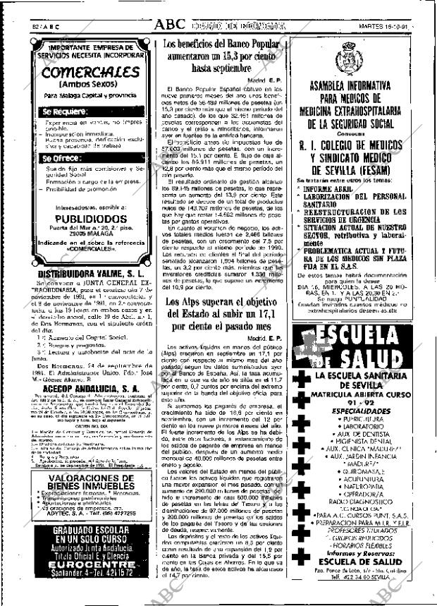 ABC SEVILLA 15-10-1991 página 62