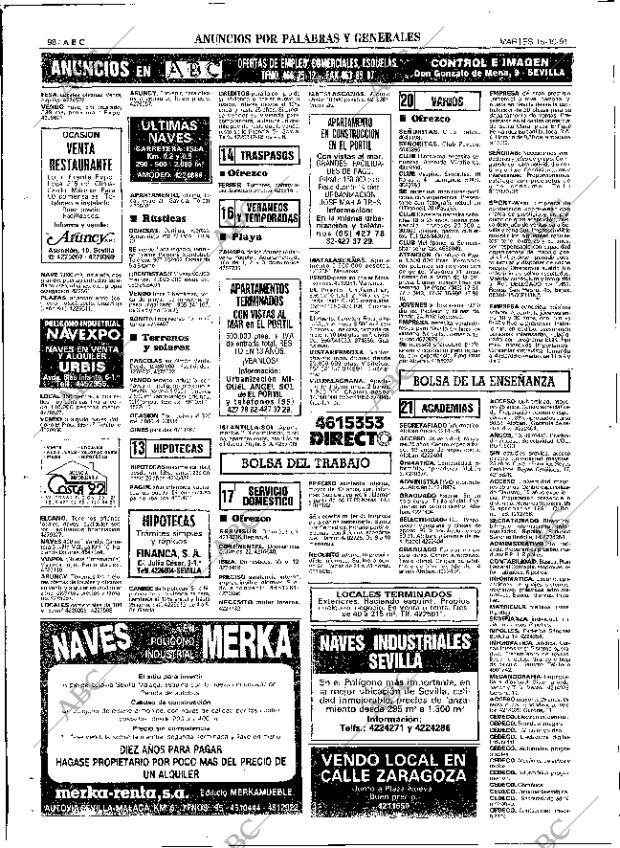ABC SEVILLA 15-10-1991 página 98