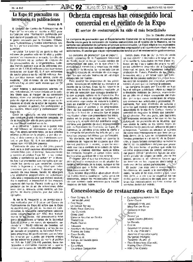 ABC SEVILLA 16-10-1991 página 38