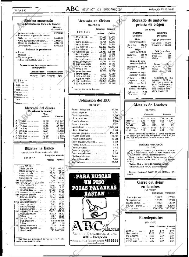 ABC SEVILLA 16-10-1991 página 74