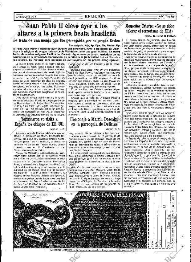 ABC MADRID 19-10-1991 página 85