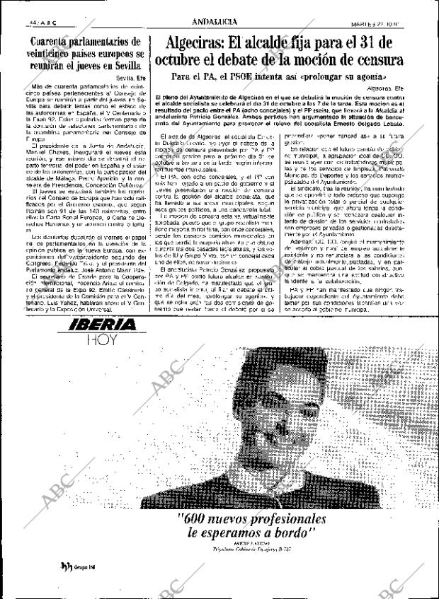 ABC SEVILLA 22-10-1991 página 44