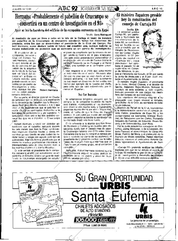 ABC SEVILLA 24-10-1991 página 45