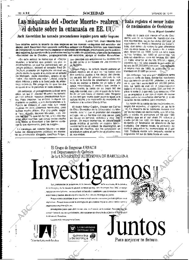 ABC MADRID 26-10-1991 página 90