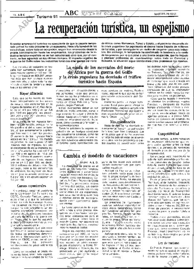 ABC SEVILLA 29-10-1991 página 74