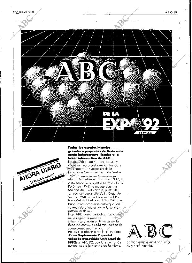 ABC SEVILLA 29-10-1991 página 89