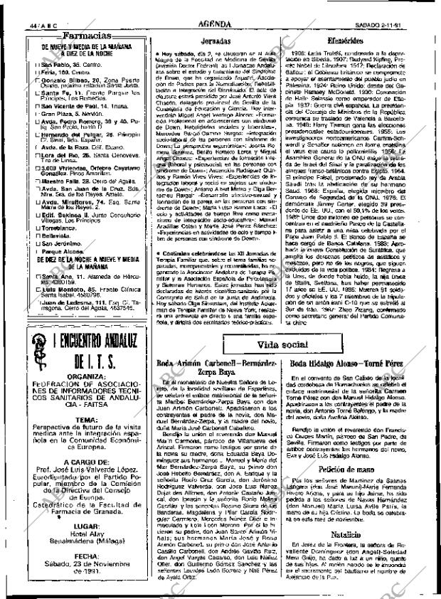 ABC SEVILLA 02-11-1991 página 44