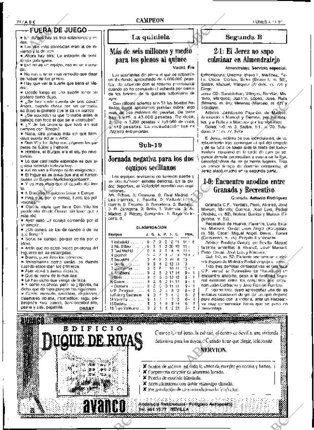 ABC SEVILLA 04-11-1991 página 74