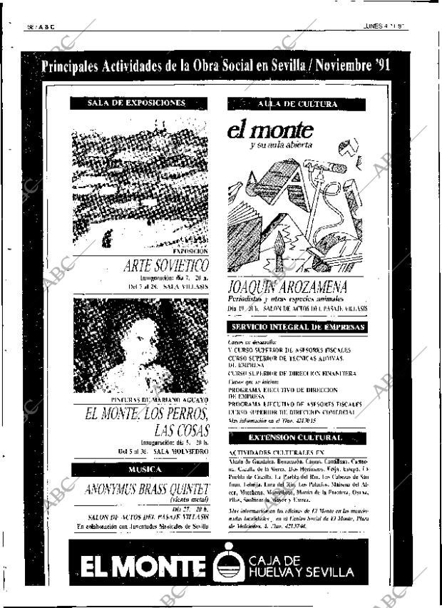 ABC SEVILLA 04-11-1991 página 98