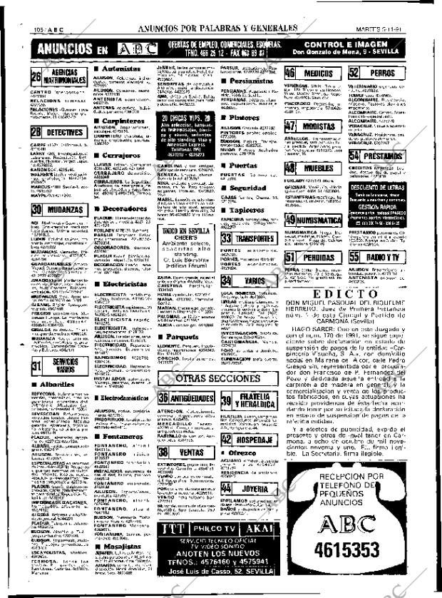 ABC SEVILLA 05-11-1991 página 106