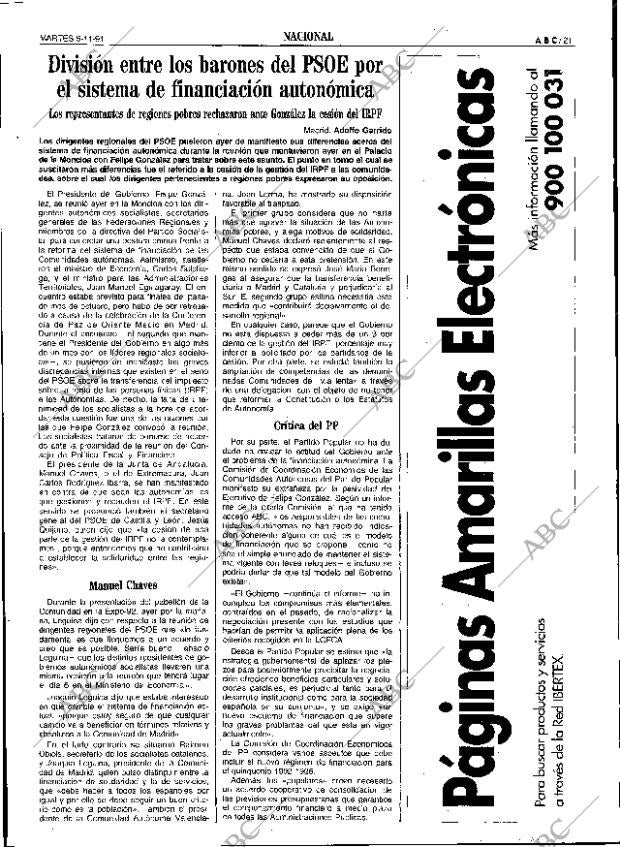ABC SEVILLA 05-11-1991 página 21