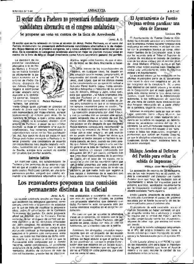 ABC SEVILLA 05-11-1991 página 47