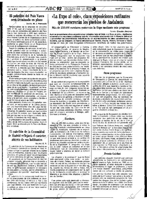 ABC SEVILLA 05-11-1991 página 62