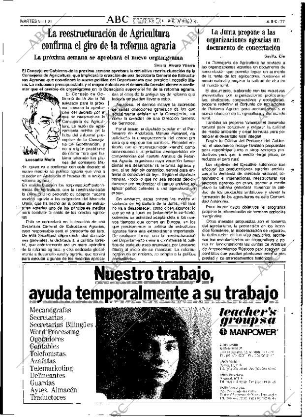 ABC SEVILLA 05-11-1991 página 77