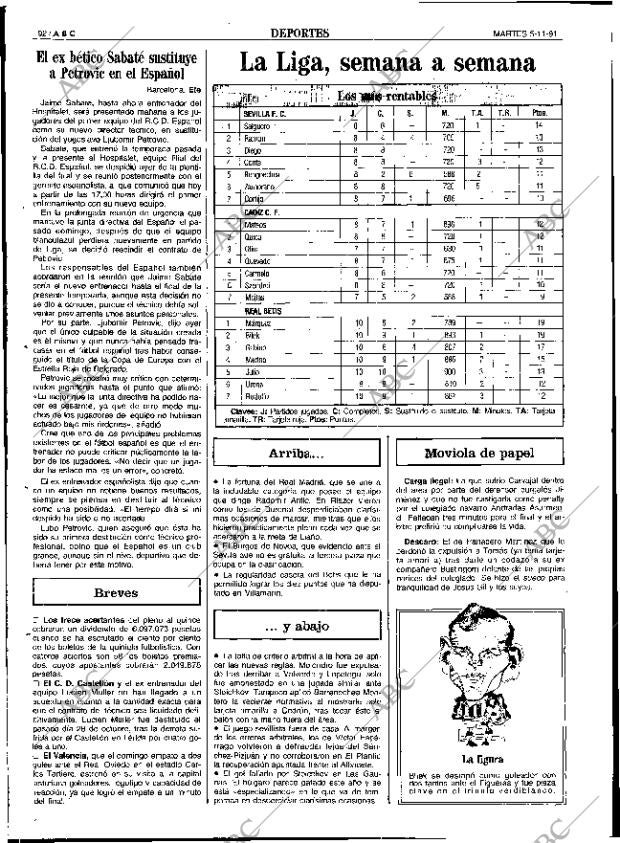 ABC SEVILLA 05-11-1991 página 92