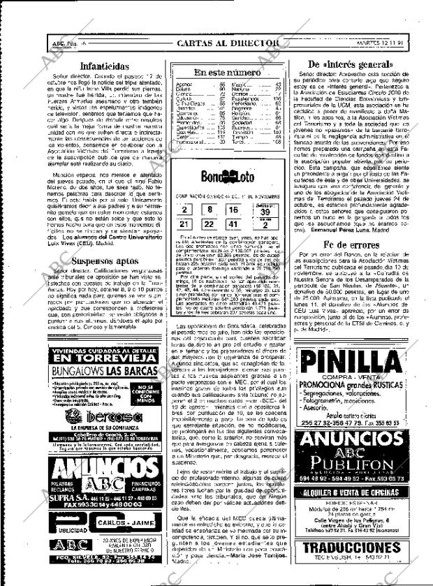 ABC MADRID 12-11-1991 página 16