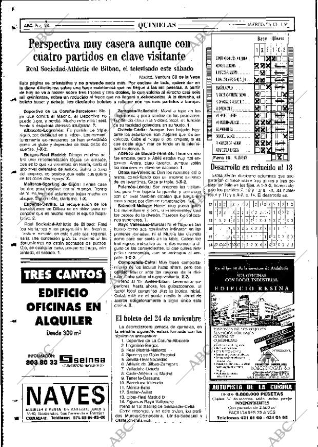 ABC MADRID 13-11-1991 página 98