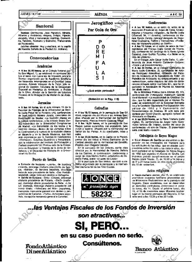 ABC SEVILLA 14-11-1991 página 53