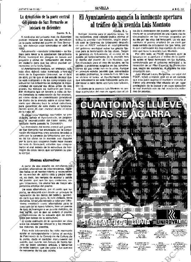 ABC SEVILLA 14-11-1991 página 59