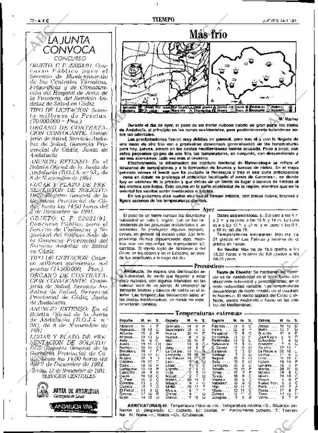 ABC SEVILLA 14-11-1991 página 72