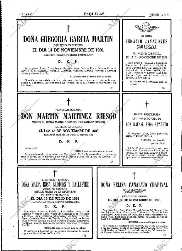 ABC MADRID 15-11-1991 página 118