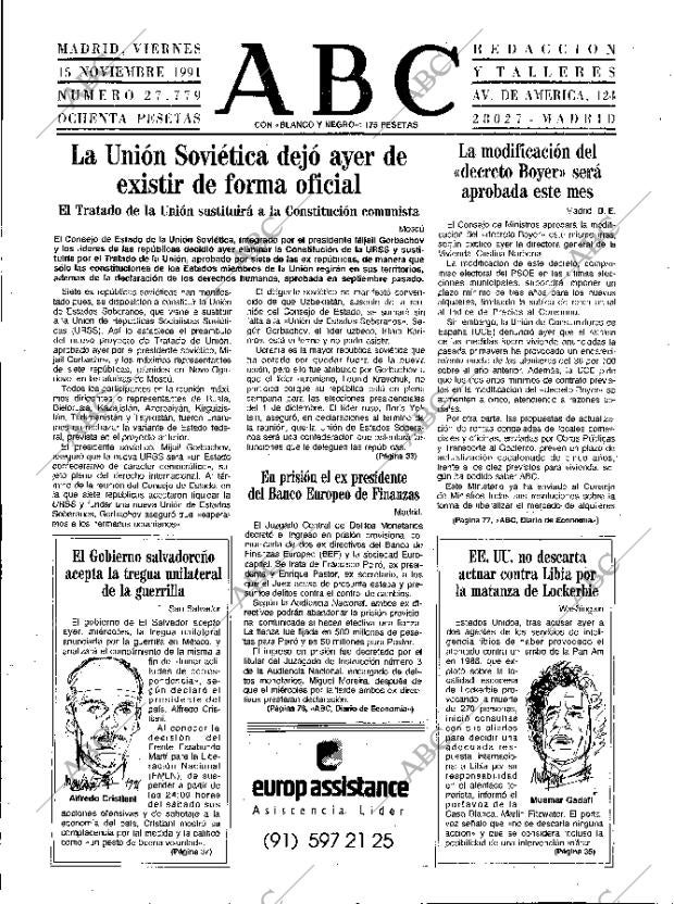 ABC MADRID 15-11-1991 página 13