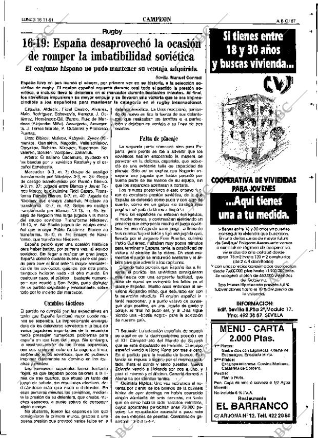 ABC SEVILLA 18-11-1991 página 87