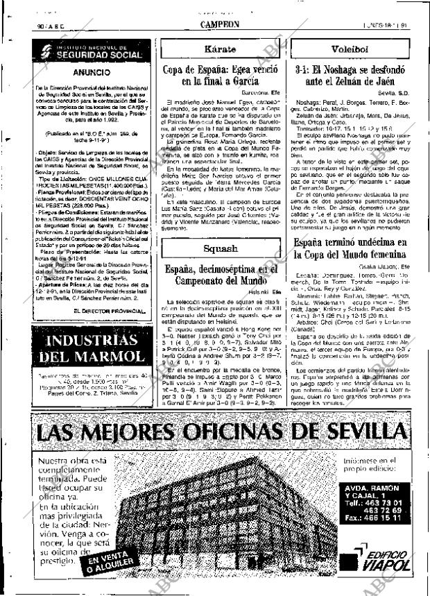 ABC SEVILLA 18-11-1991 página 90