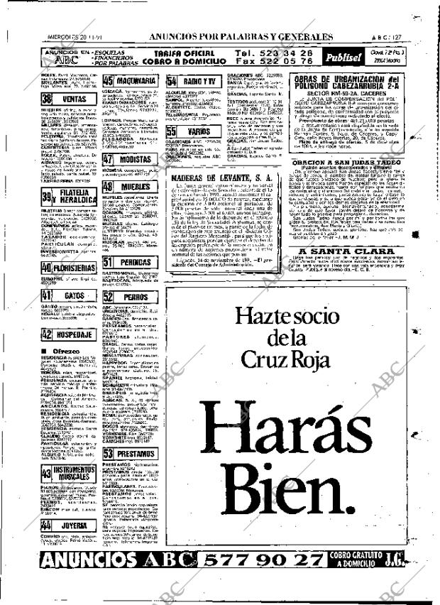 ABC MADRID 20-11-1991 página 127