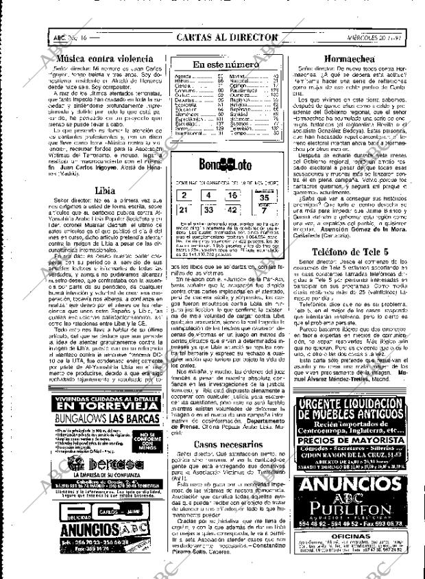 ABC MADRID 20-11-1991 página 16