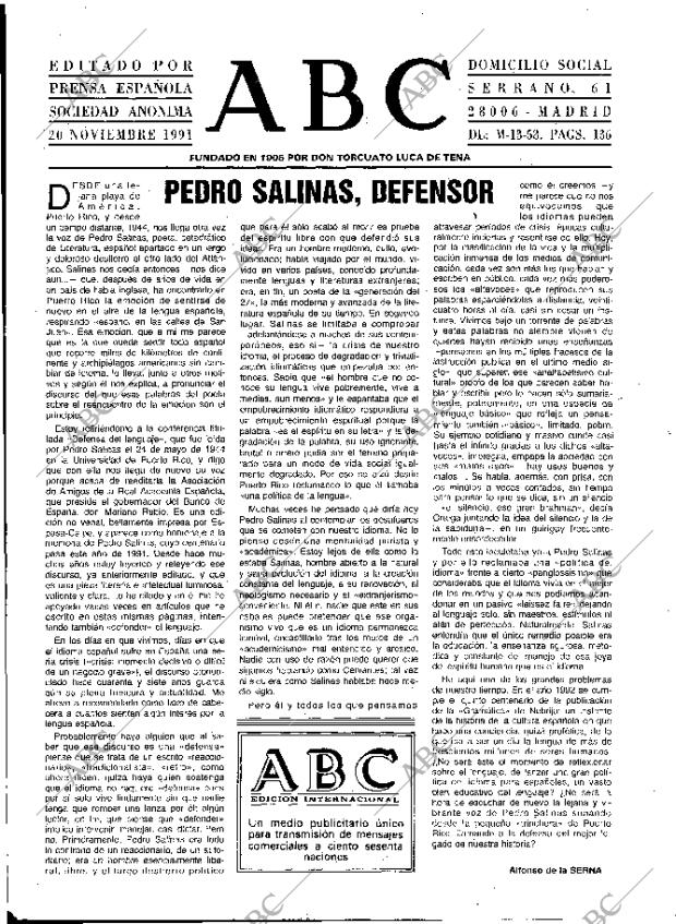 ABC MADRID 20-11-1991 página 3