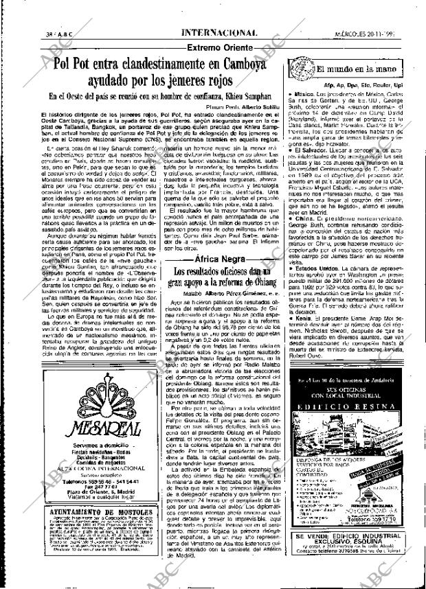 ABC MADRID 20-11-1991 página 38