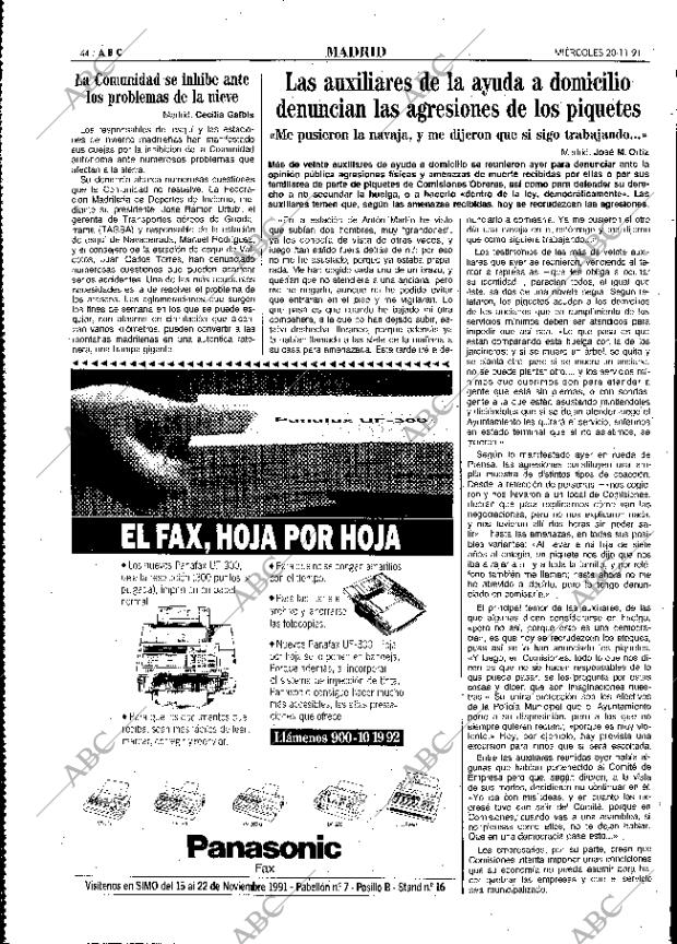 ABC MADRID 20-11-1991 página 44