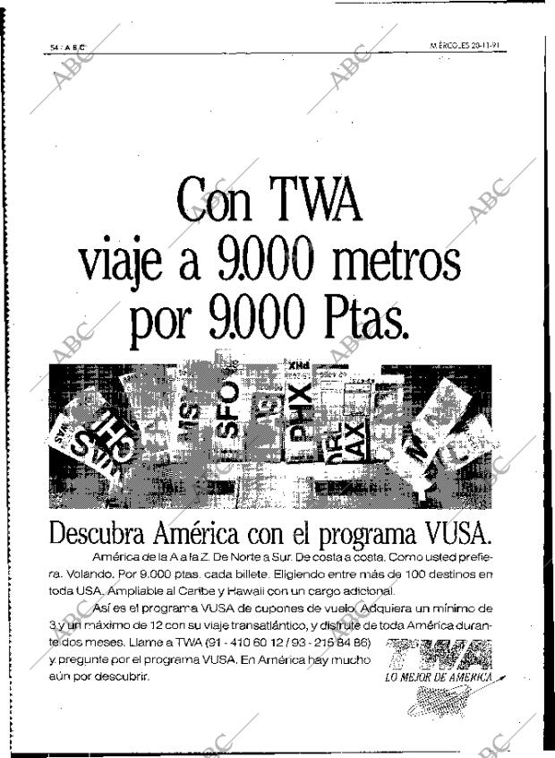 ABC MADRID 20-11-1991 página 54