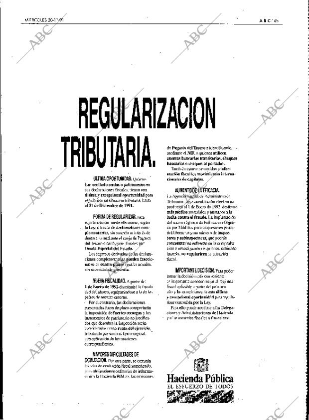 ABC MADRID 20-11-1991 página 65