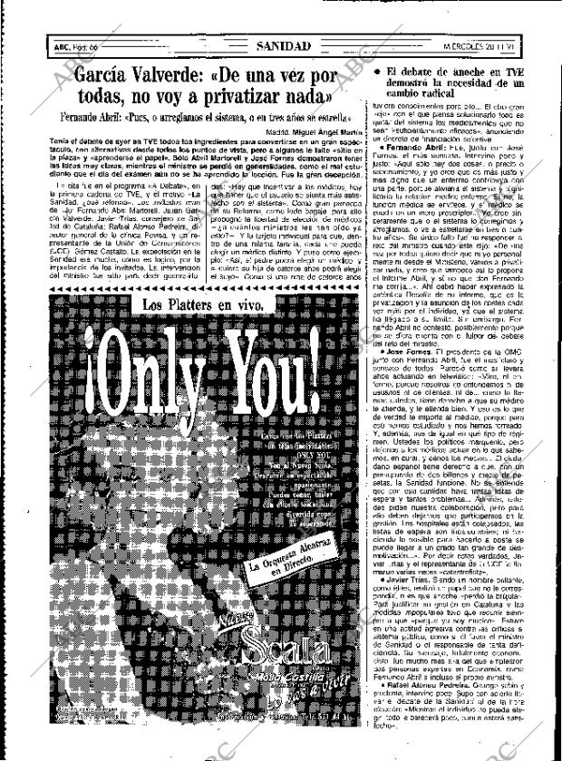 ABC MADRID 20-11-1991 página 66