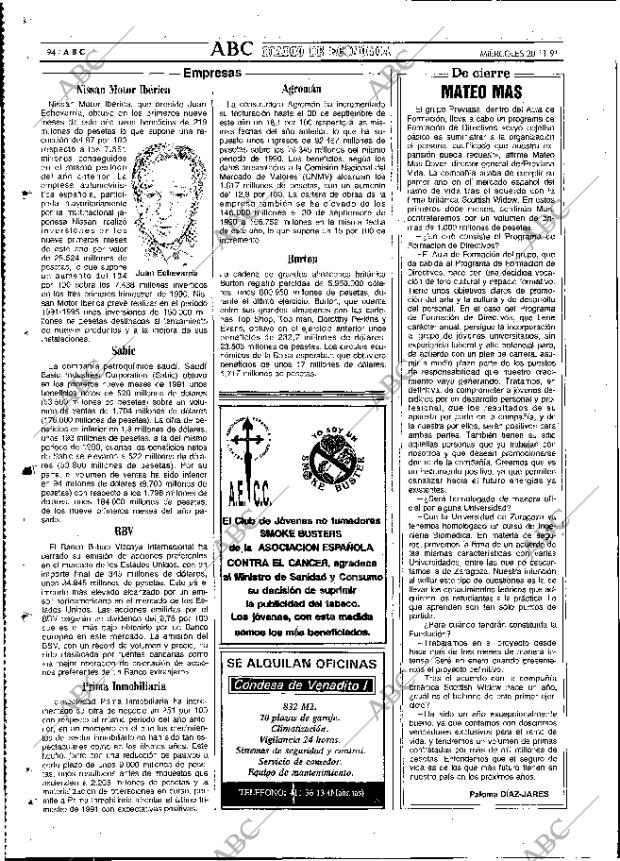 ABC MADRID 20-11-1991 página 94